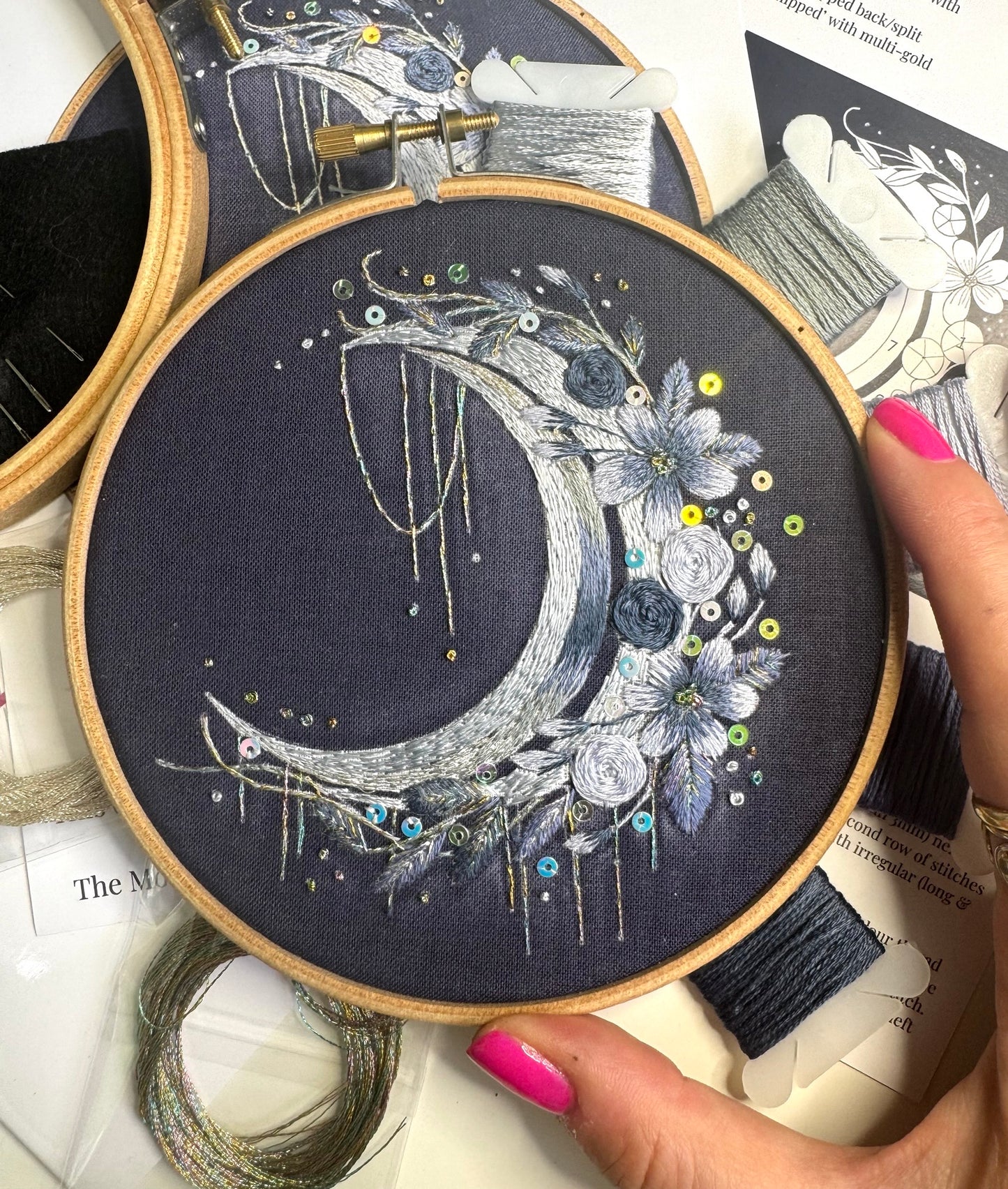 Blue Moon Embroidery Kit