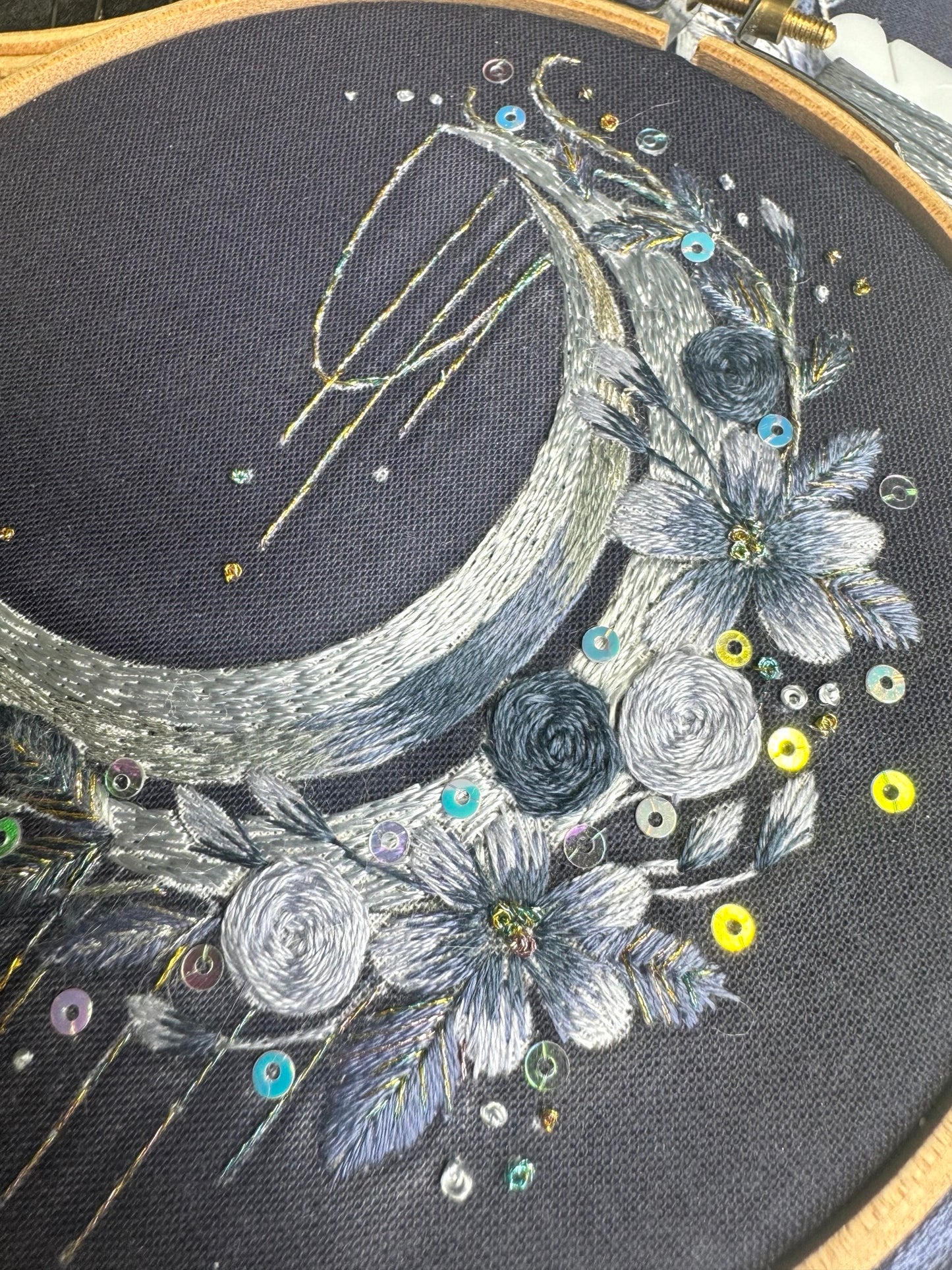 Blue Moon Embroidery Kit