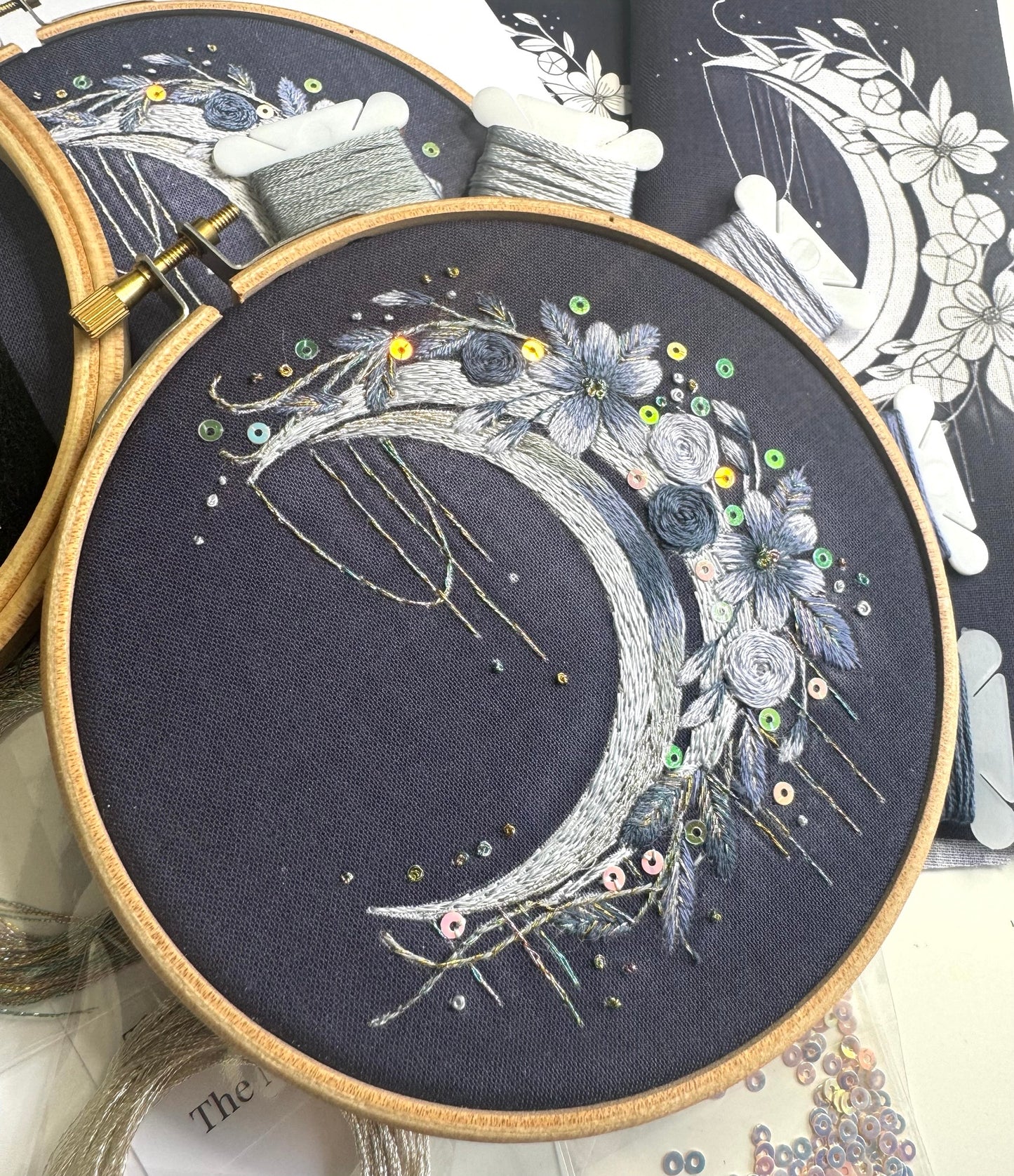 Blue Moon Embroidery Kit