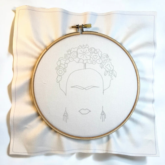 Frida Kahlo Embroidery Panel