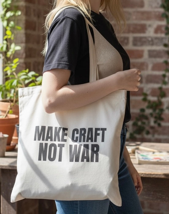 'Make Craft Not War' Tote Bag