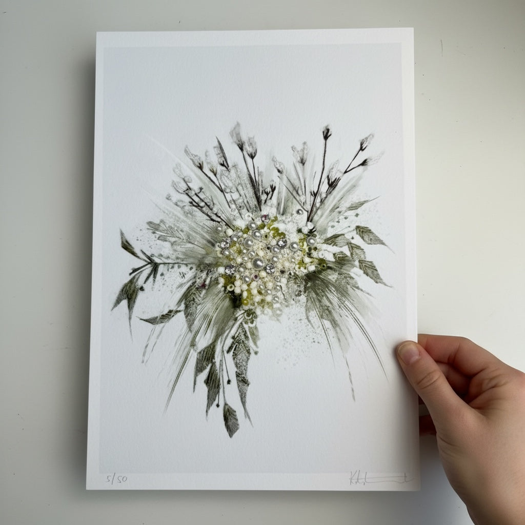Limited Edition Pearl Bouquet Art Print