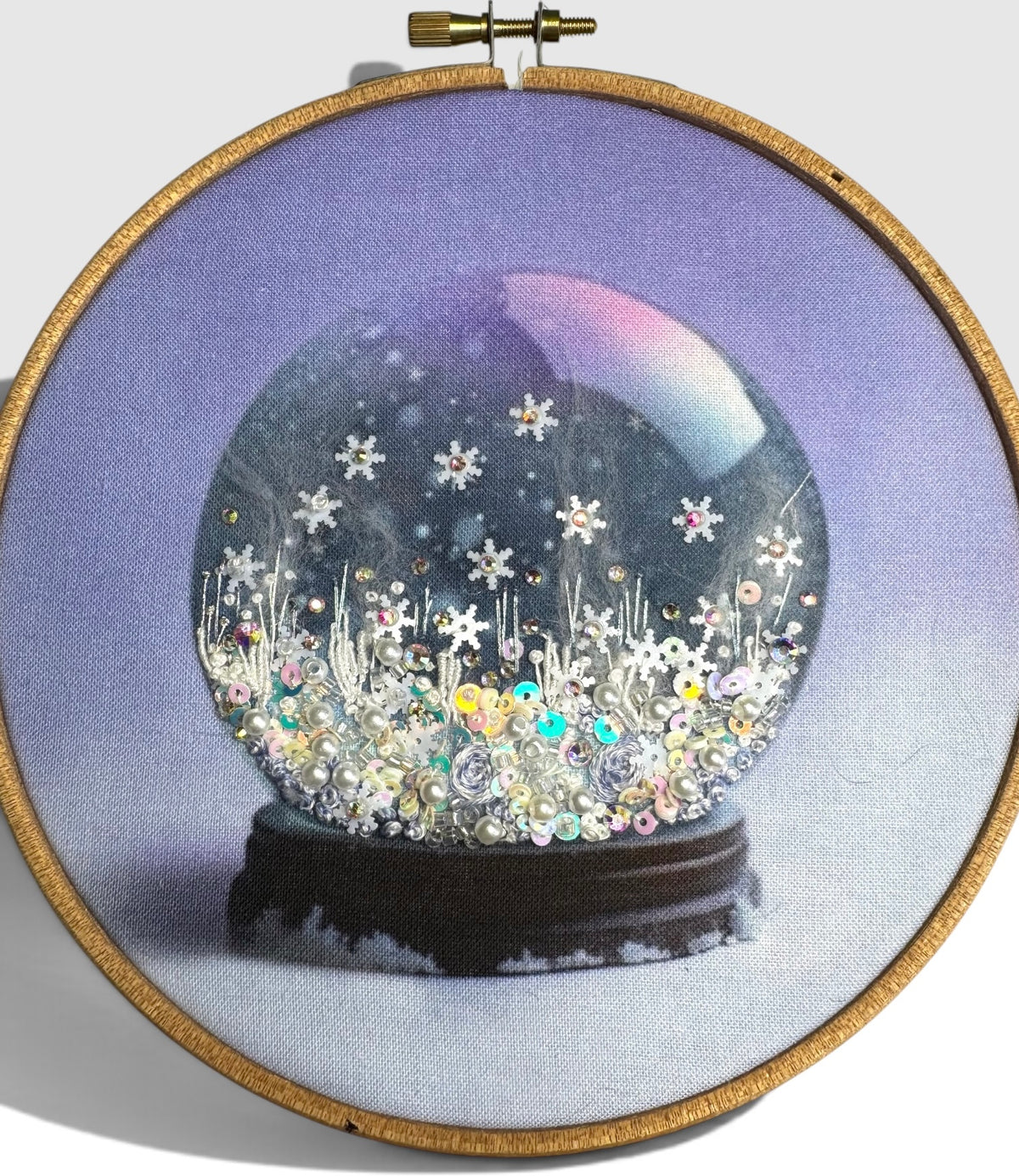 Snow Globe Fabric Panel + Stitch Guide