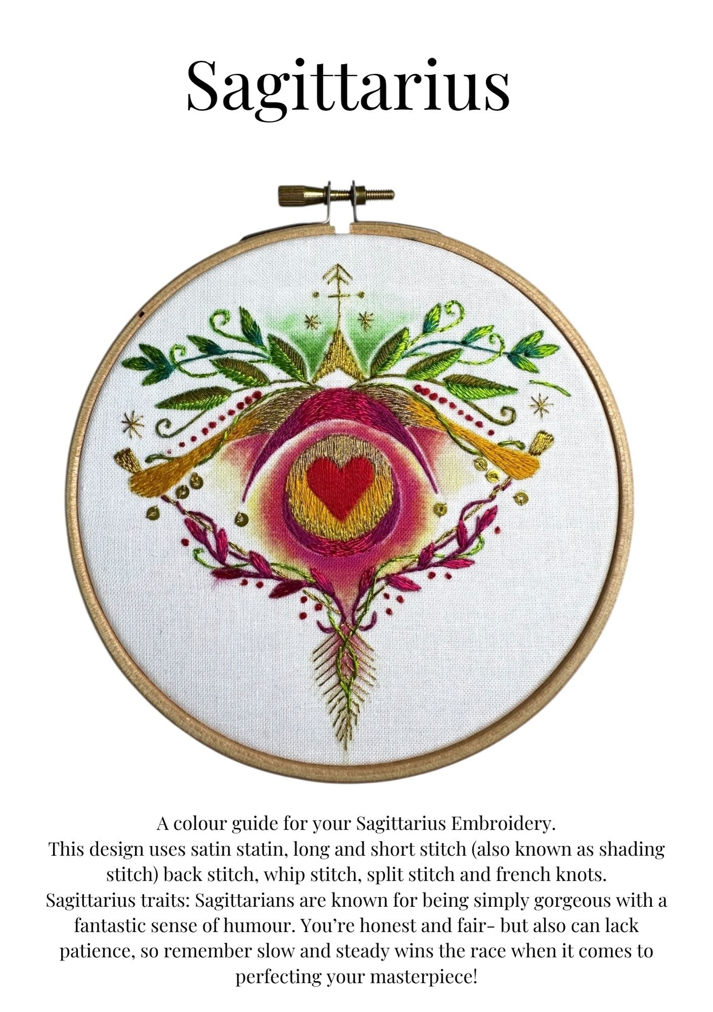 Sagittarius Embroidery Kit