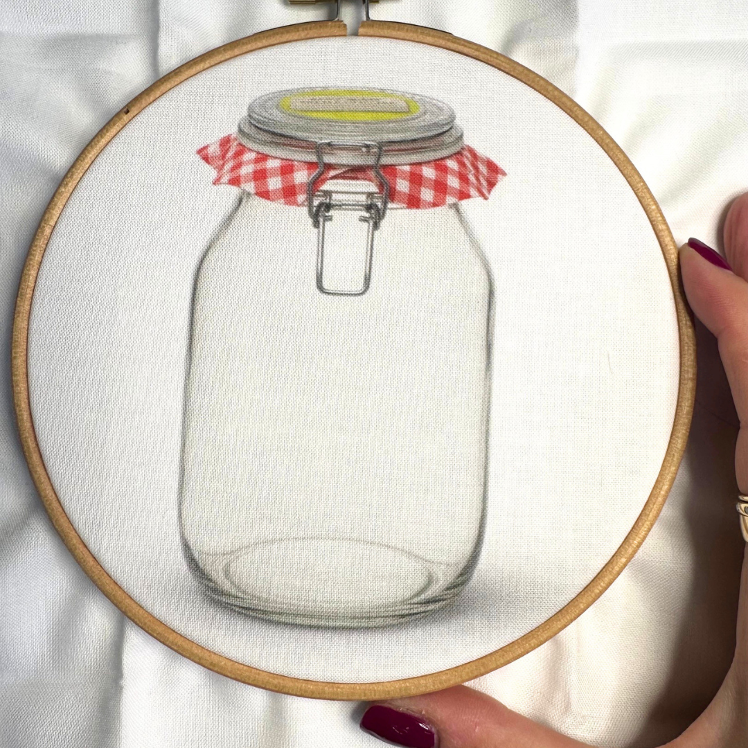 Jam Jar Colour Printed Fabric Panel + Stitch Guide