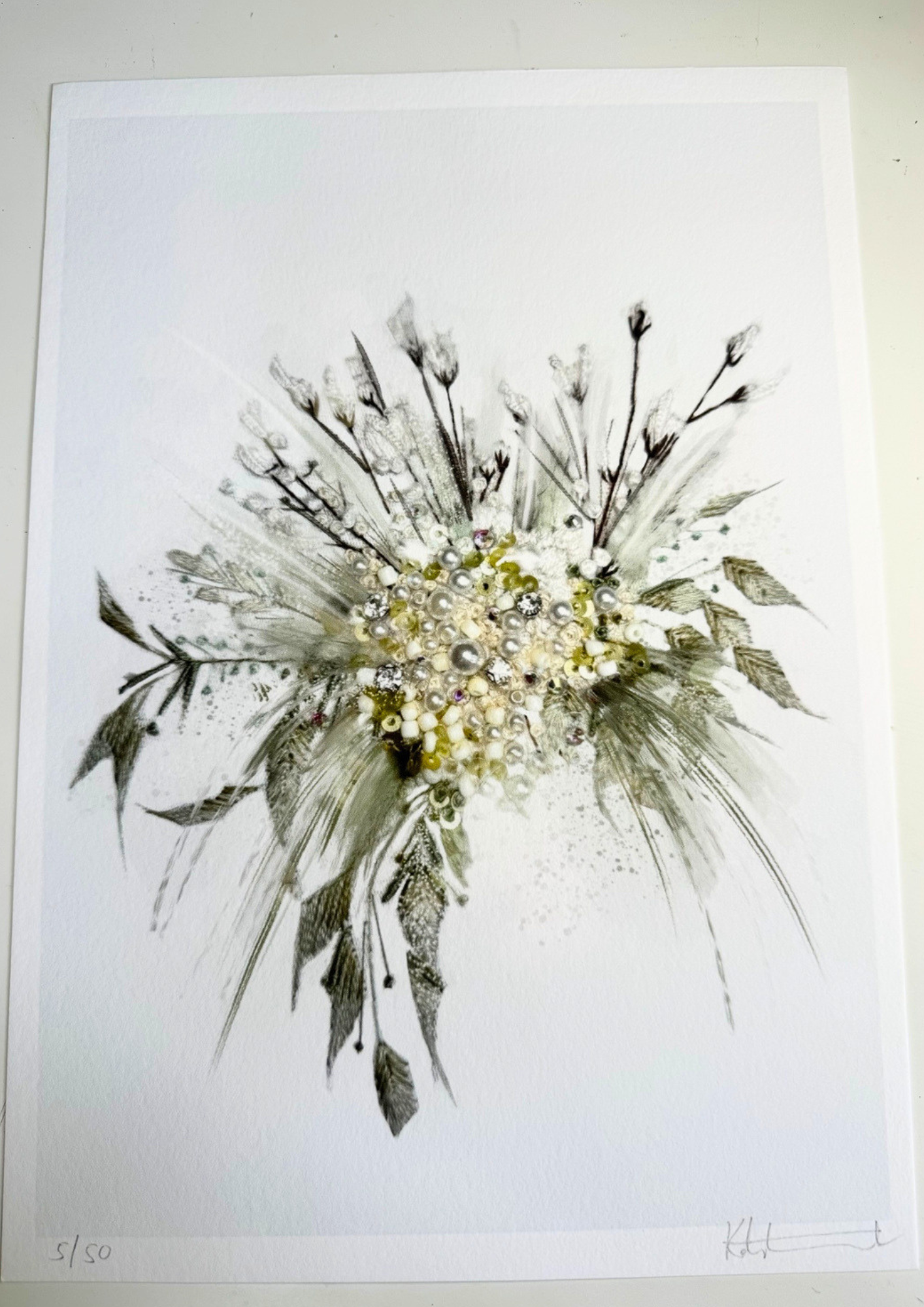 Limited Edition Pearl Bouquet Art Print