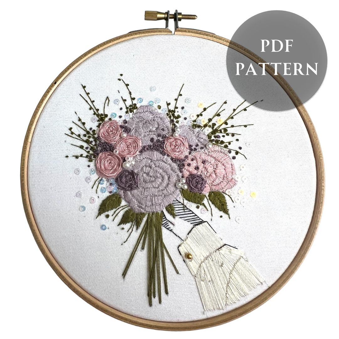 Spring Floral Embroidery Pattern / PDF
