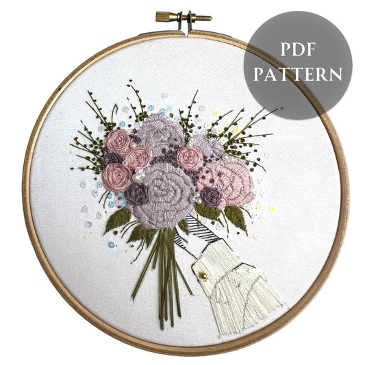 Spring Floral Embroidery Pattern / PDF