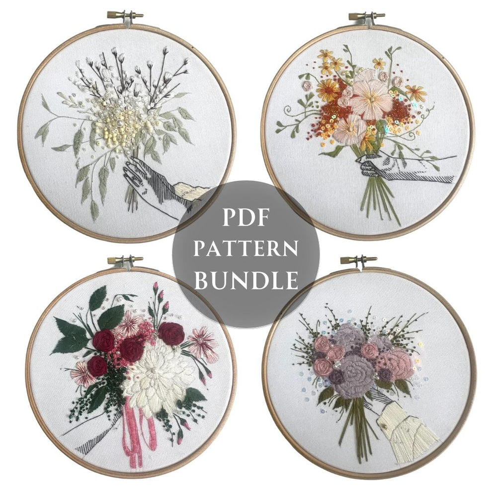 4 Seasons Floral Embroidery Pattern bundle / PDF – Sip & Sew